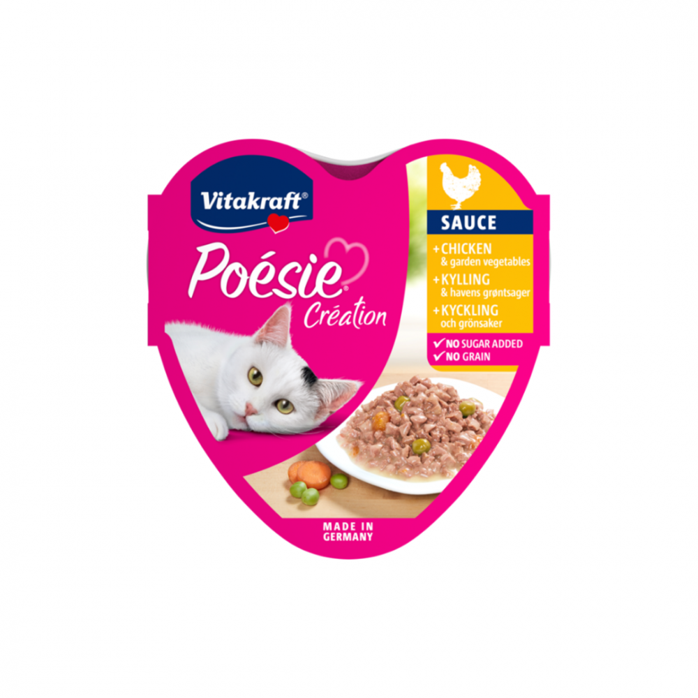 Vitakraft Poésie – Chicken & Garden Vegetables in Sauce (85g)