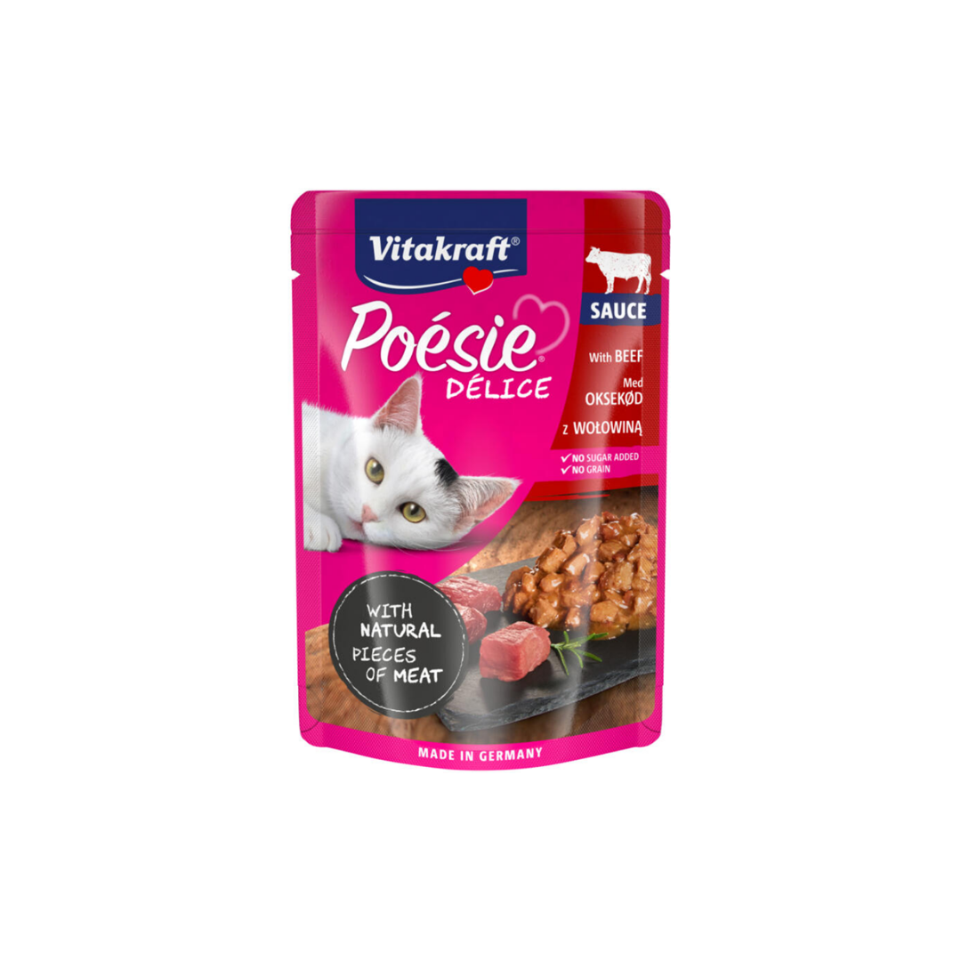 Vitakraft Poésie Délice – Beef in Sauce (85g Pouch)