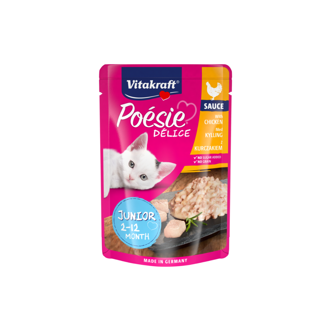 Vitakraft Poésie Délice Junior – Chicken in Sauce (85g Pouch)