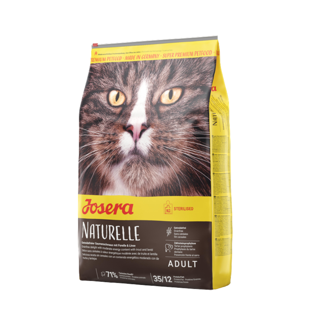 Josera Naturelle – Grain-Free Adult Cat Food with Trout & Lentil (For Sterilized Cats)
